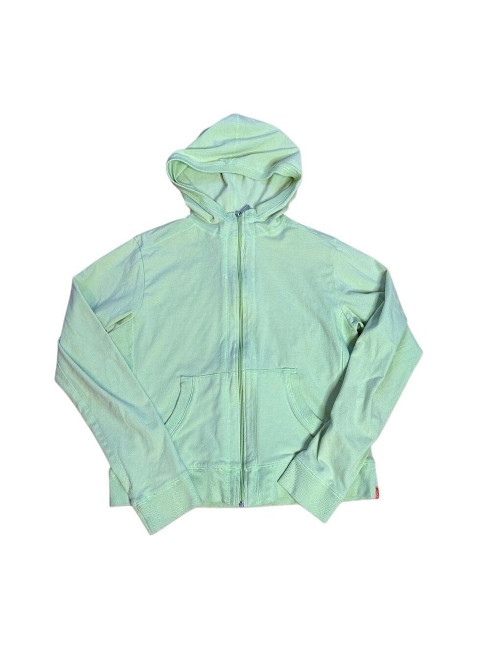Lucy Lime Green Zip Up Light Weight Hoodie Medium
